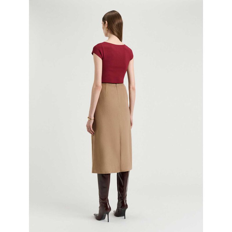 Veronika Maine Wool A Line Skirt image number 1